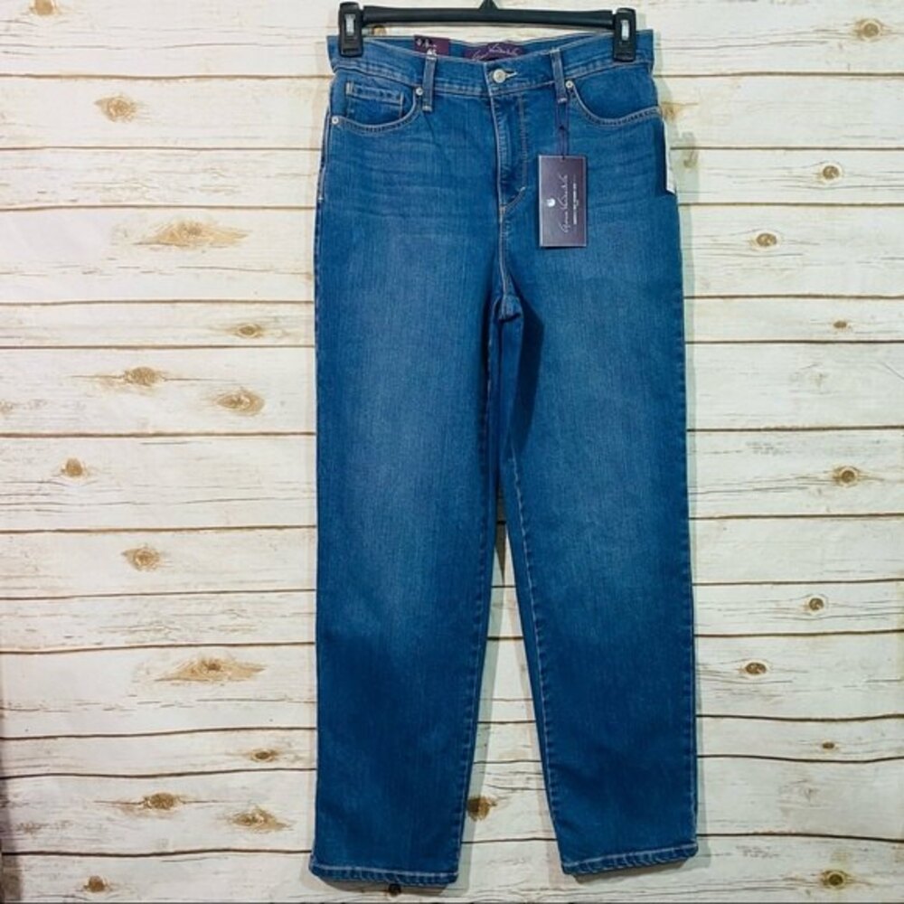 Gloria Vanderbilt womens Amanda relax fit straight leg classic rise jeans size 6
